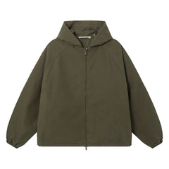 ESSENTIALS Fear Of God Olive Hooded Windbreaker Jacket
