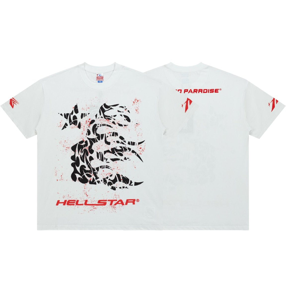 Hellstar Studios Scorpion Star Splatter Graphic T‑Shirt