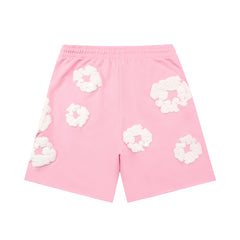 Denim Tears Pink Cotton Wreath Sweat Shorts