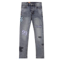 Ksubi Multi Patches Grey Washed Slim Jeans