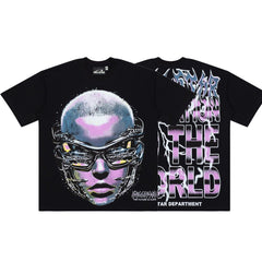 Hellstar Cyberpunk Goggle Portrait Black Tee