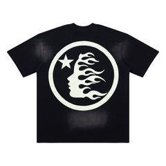 Hellstar Shooting Star Washed Black Tee