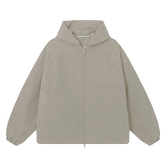 ESSENTIALS Fear Of God Grey Sage Hooded Windbreaker Jacket
