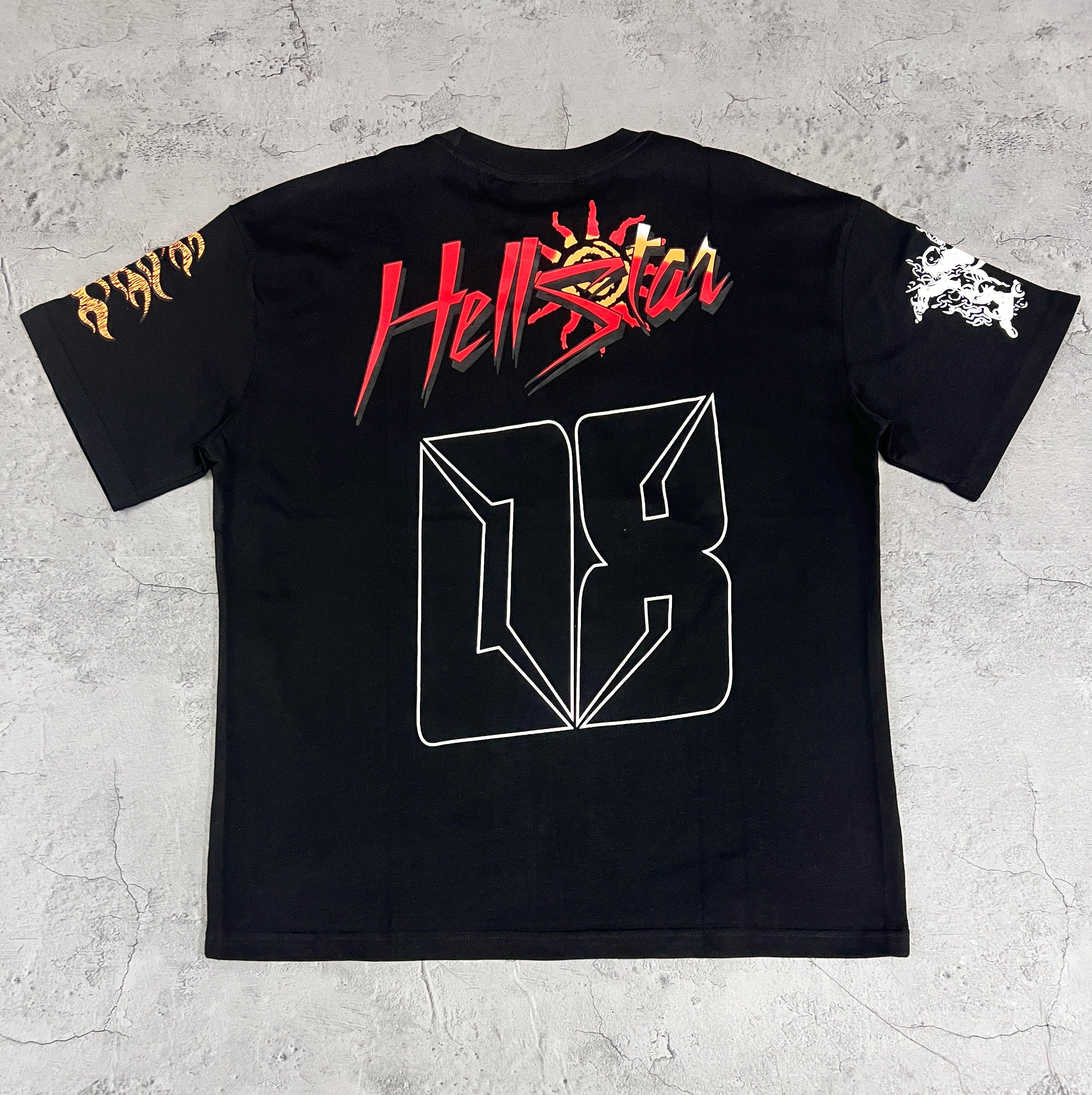 Hellstar Graffiti 08 Number Black Sports Tee