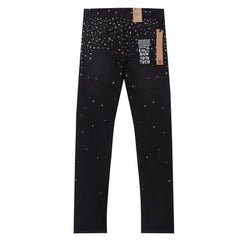 Ksubi Cross Studded Solid Black Slim Jeans