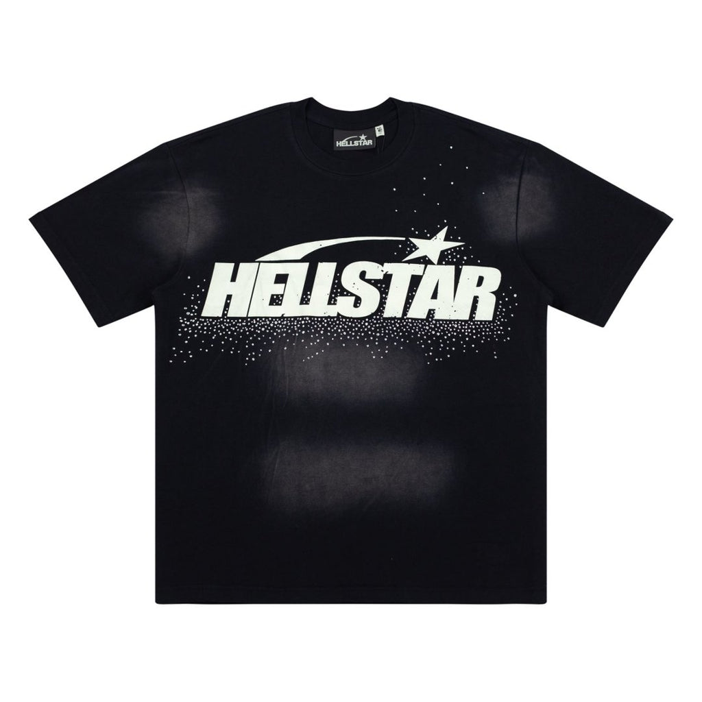 Hellstar Shooting Star Washed Black Tee