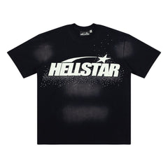 Hellstar Shooting Star Washed Black Tee