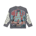 ROUGHPLAY Grey Desert UFO Pin-up Girls Vintage Long Sleeve Tee