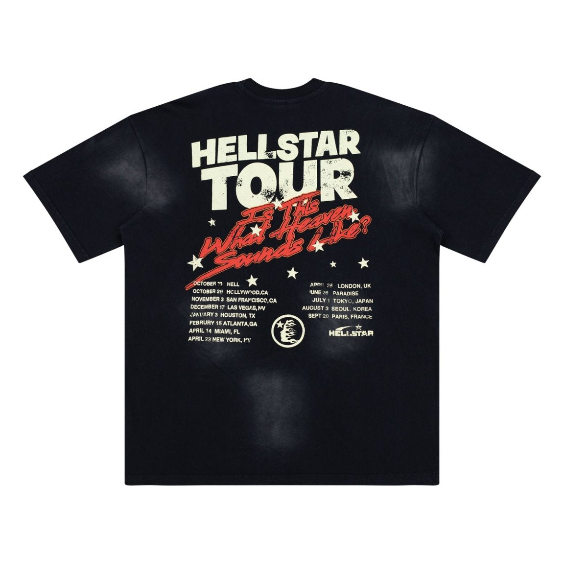 Hellstar Records Flame Script Vintage Washed Tee