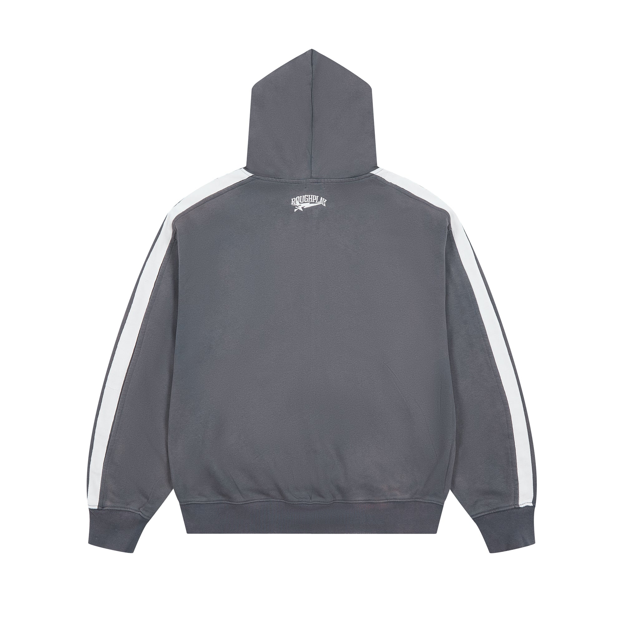 ROUGHPLAY Studded Stripe Vintage Zip-Up Hoodie
