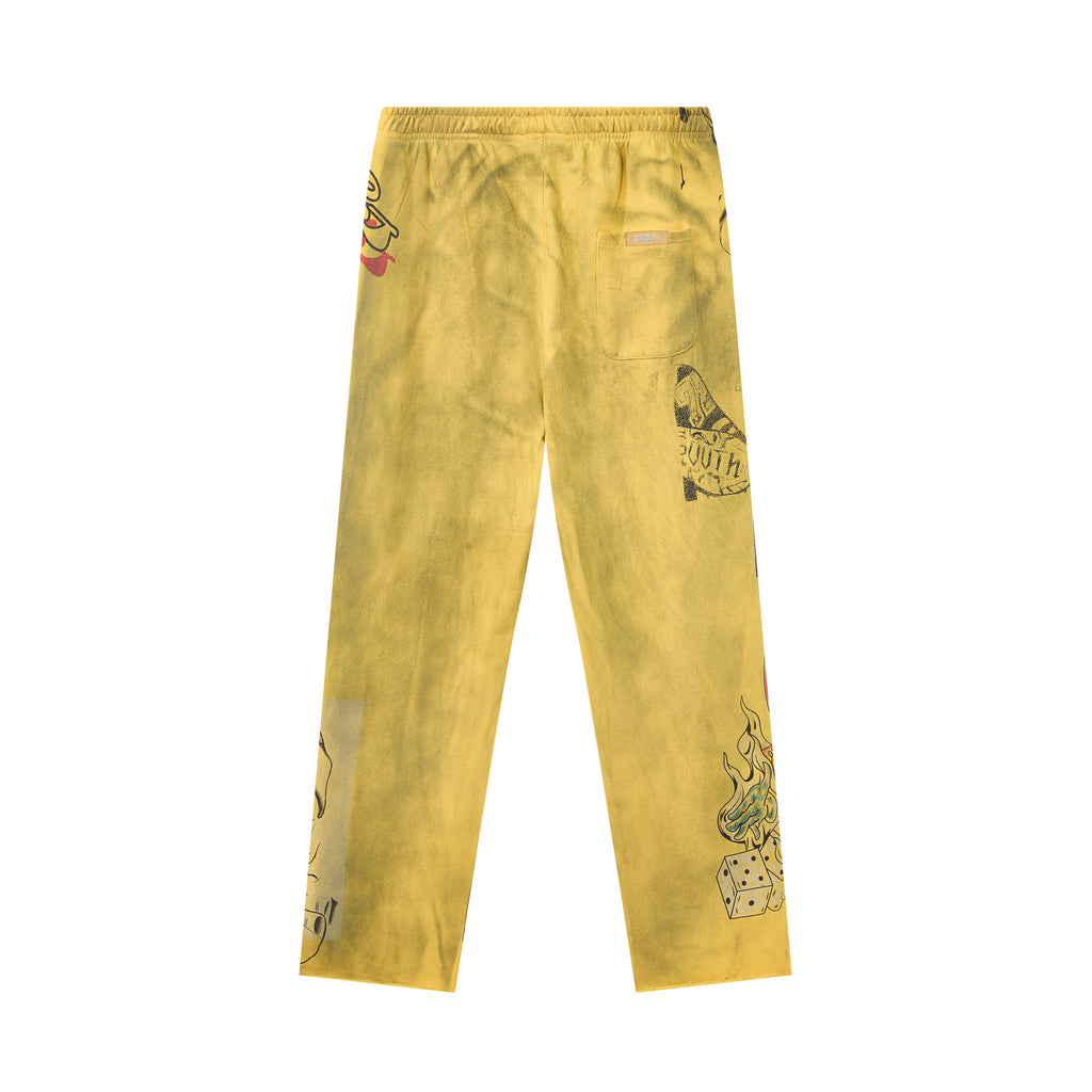 DUAA Clown California Yellow Vintage Straight Sweatpants