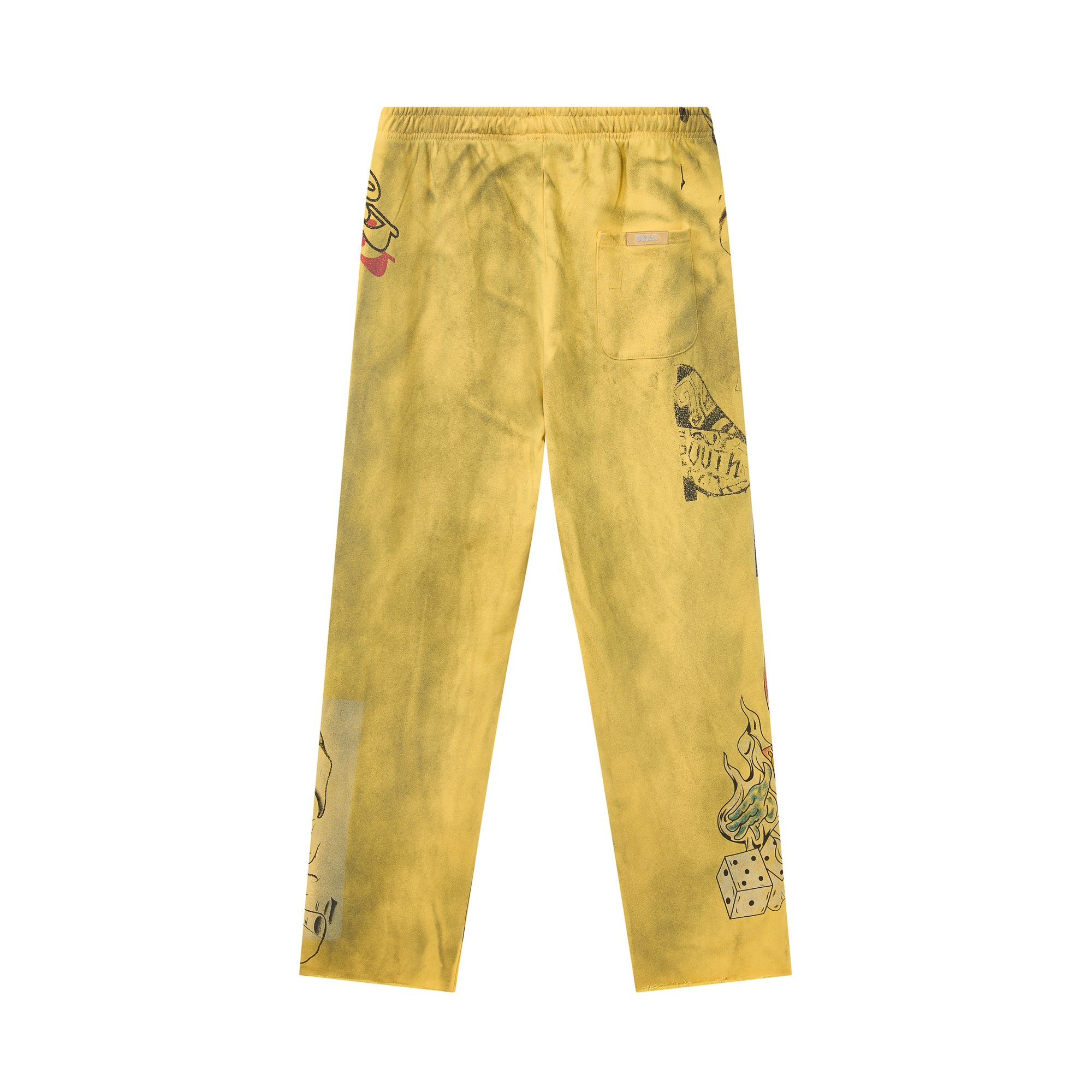 DUAA Clown California Yellow Vintage Straight Sweatpants