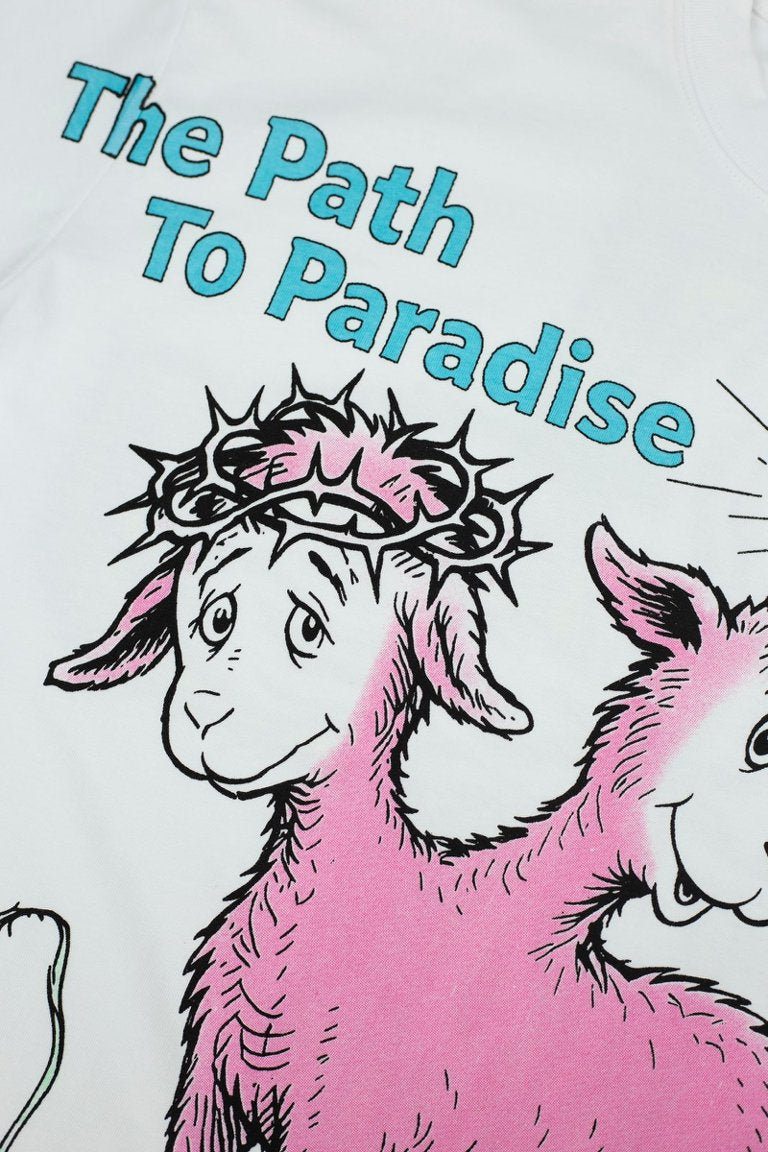 Hellstar The Path To Paradise Twin Goats White Tee