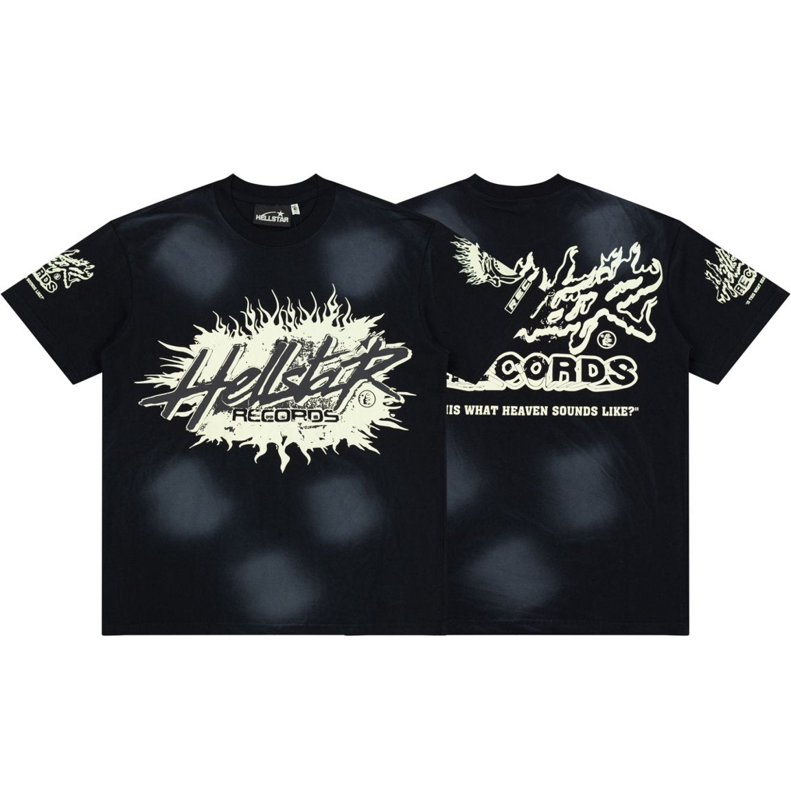 Hellstar Records Flame Vintage Washed Short Sleeve Tee