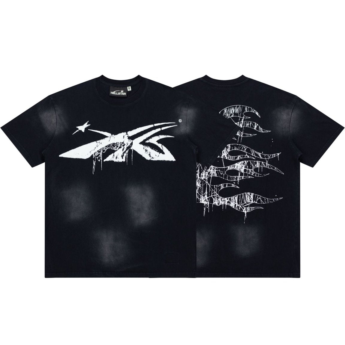 Hellstar Grunge Claw Star Drip Vintage Washed Tee