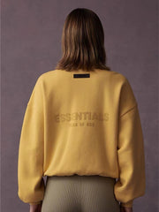 ESSENTIALS Fear Of God Butter Yellow Half Zip Mock Neck Sweatshirt