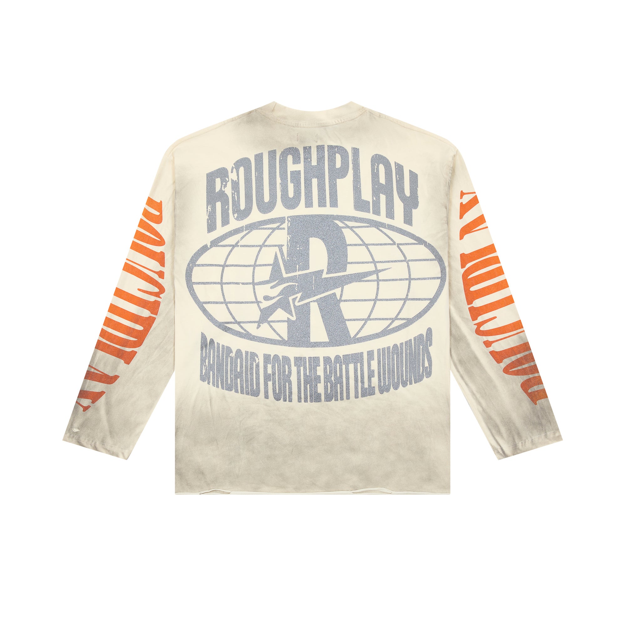ROUGHPLAY Vintage Washed Statue Of Liberty Warning Tape Long Sleeve Tee