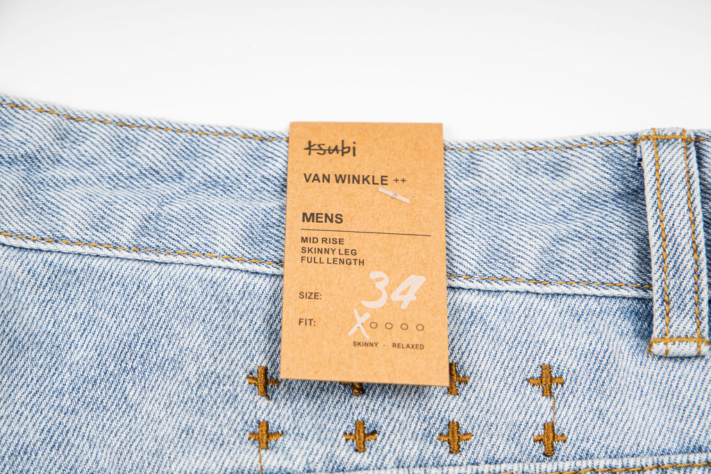 Ksubi Poker Suit Embroidery Light Wash Baggy Jeans