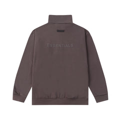 ESSENTIALS Fear Of God Dark Taupe Half Zip Mock Neck Sweatshirt