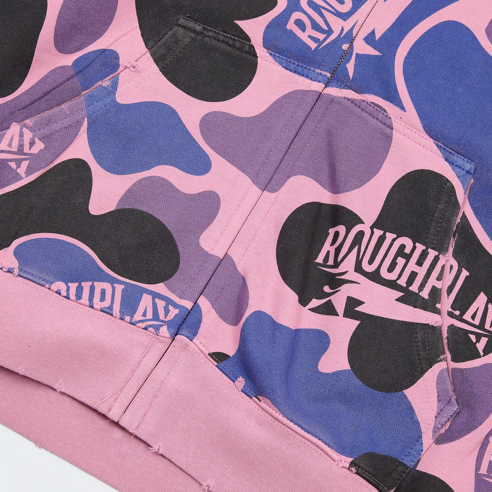 ROUGHPLAY Pink Purple Camo Rhinestone Zip-Up Hoodie