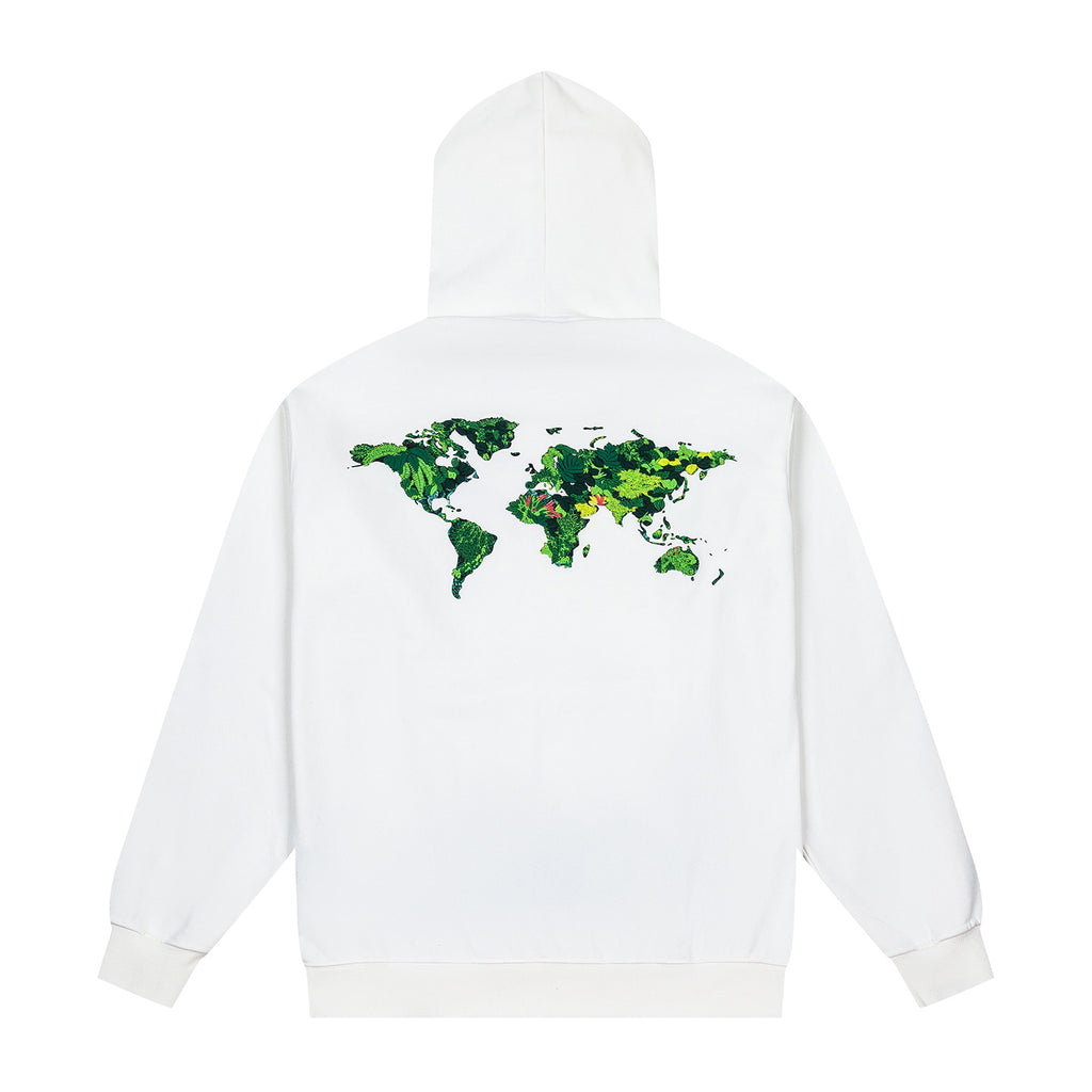 Tropical Jungle GOOD Letter White Hoodie